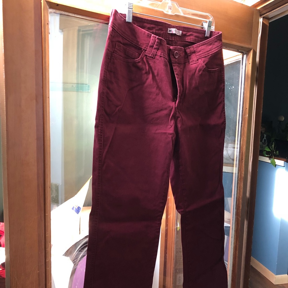 Burgundy Jeans